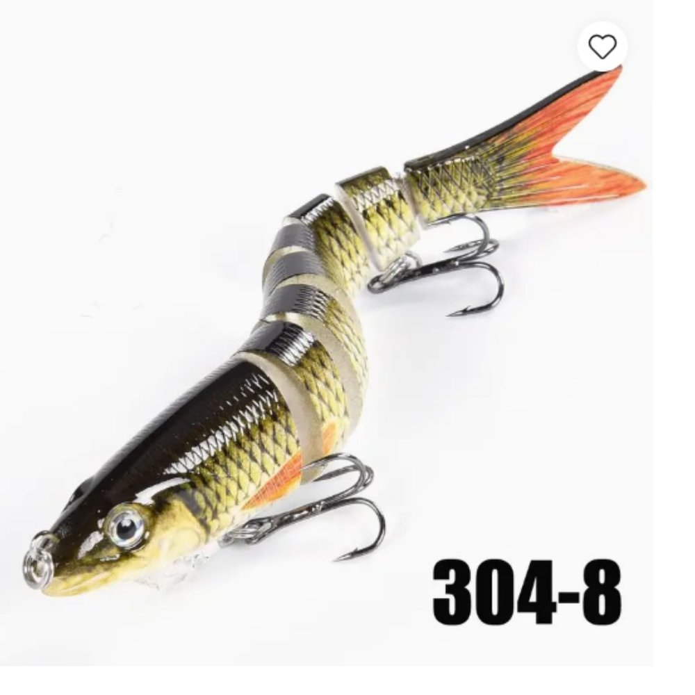 Fishing Lure Multi Jointed Swimbait Crank Bait for Freshwater & Salt Water 5.3"